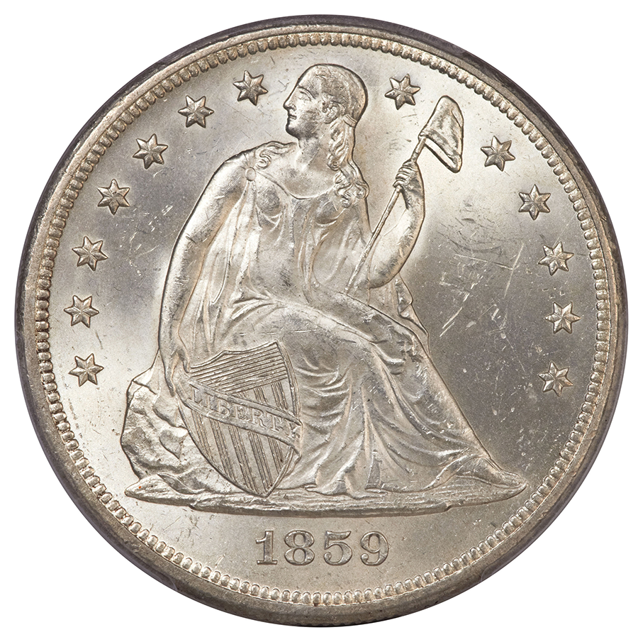 1859 Seated Liberty Dollar